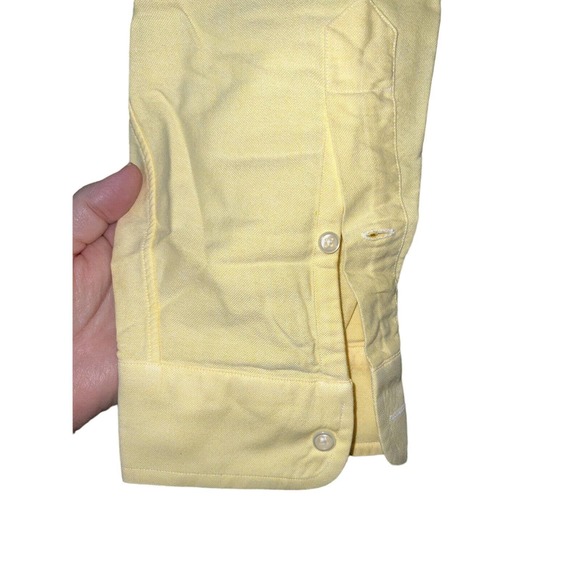 Ralph Lauren Yellow Custom Fit Cotton Button Down Long Sleeve Shirt Men XL - Picture 6 of 8